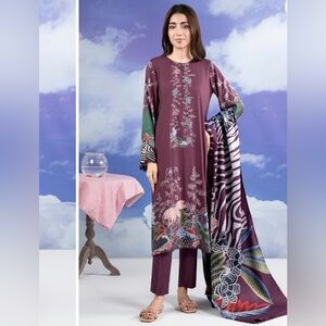Maria b linen 3pc Dress
